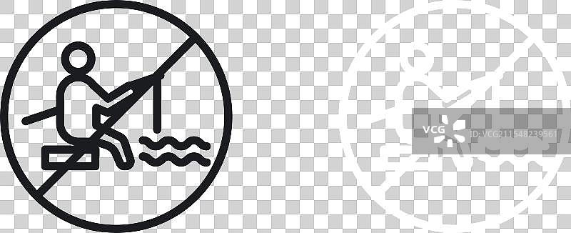 禁止钓鱼标志图标集图片素材