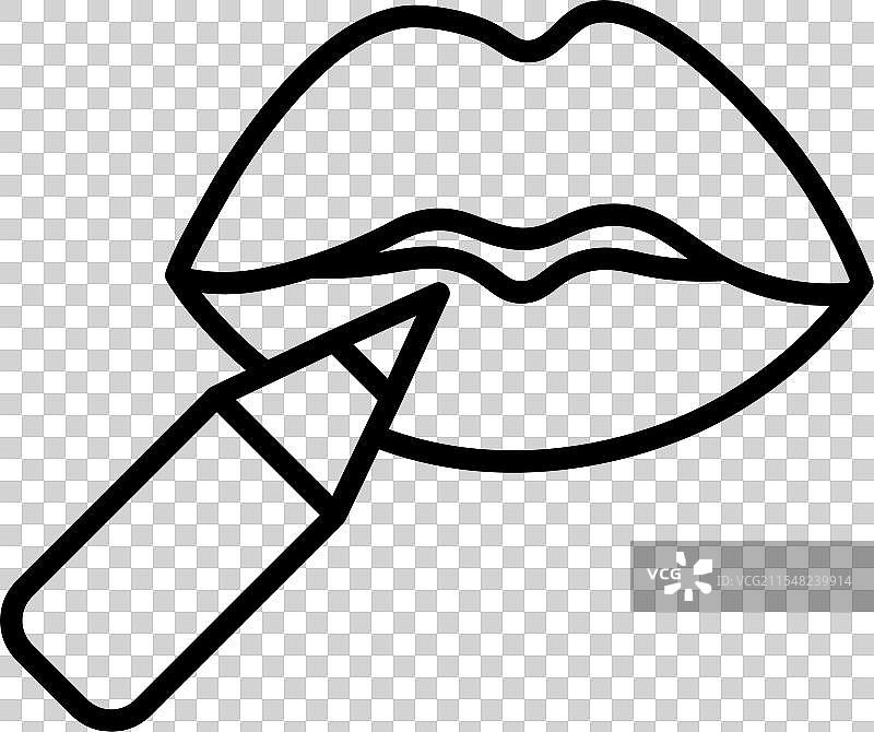 唇线笔图标集化妆美容产品图片素材