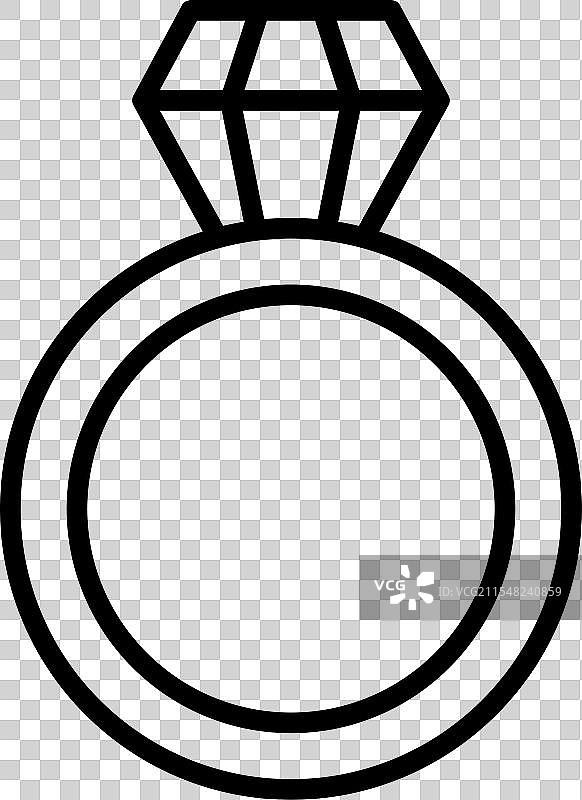 钻戒图标集 婚礼 订婚 珠宝图片素材