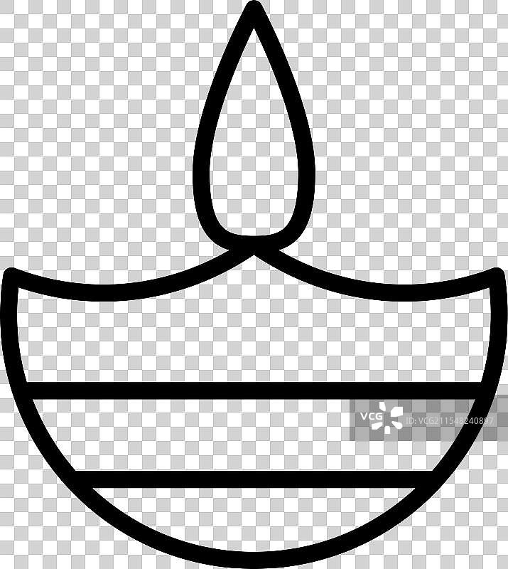 传统灯具庆祝活动的油灯图标集图片素材