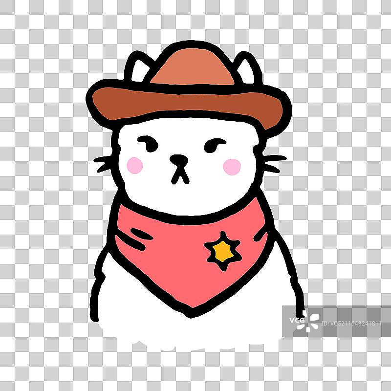 可爱白猫的肖像图片素材