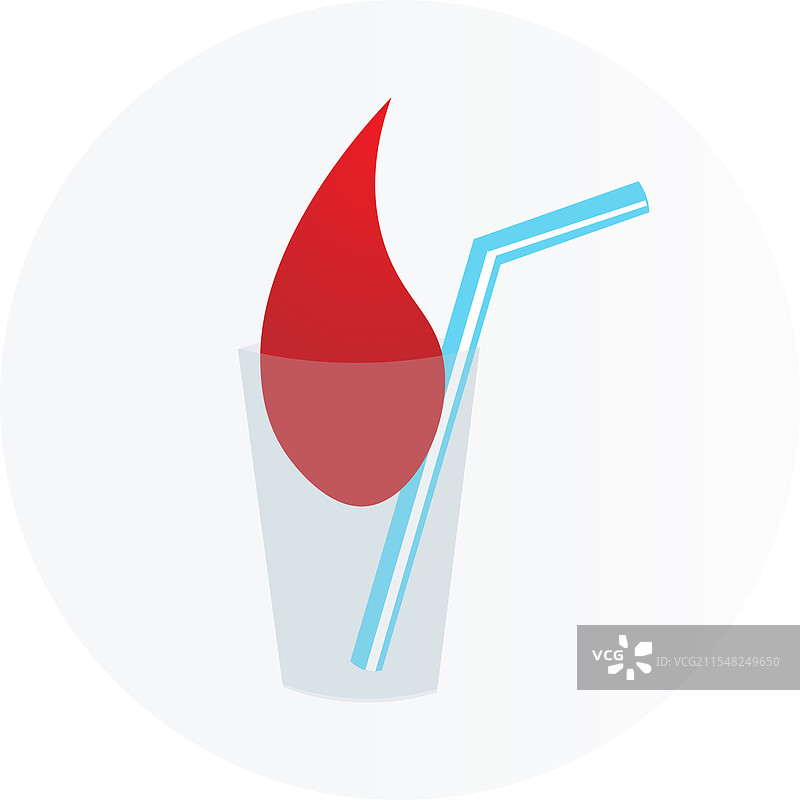 一滴血液落入一个清澈的玻璃杯中图片素材