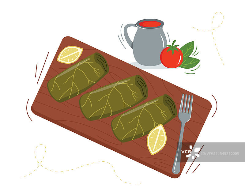 葡萄叶包饭图片素材