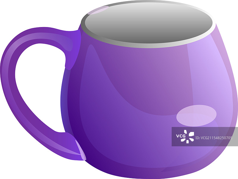 紫色光亮的瓷杯 - 全彩色图片素材