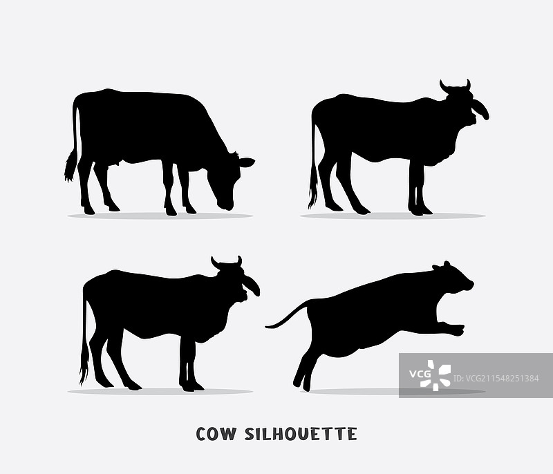 手绘牛的轮廓图片素材