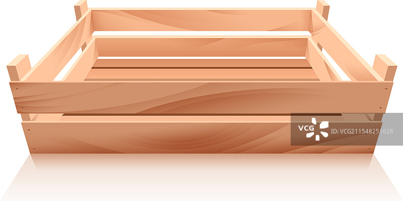 空的木箱用于蔬菜和水果图片素材