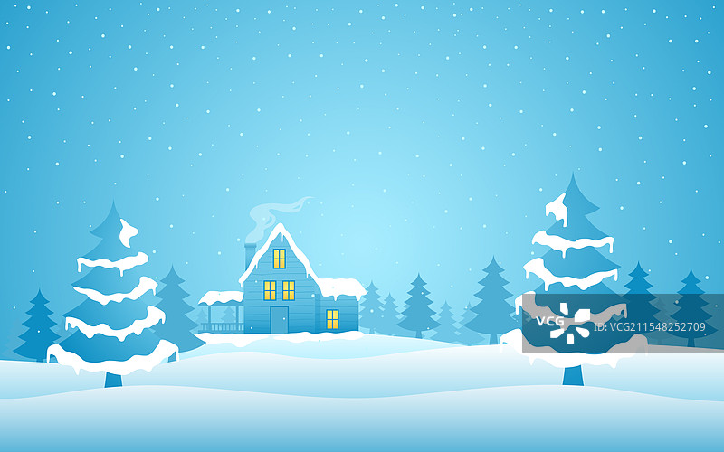 蓝色雪山的圣诞背景图片素材