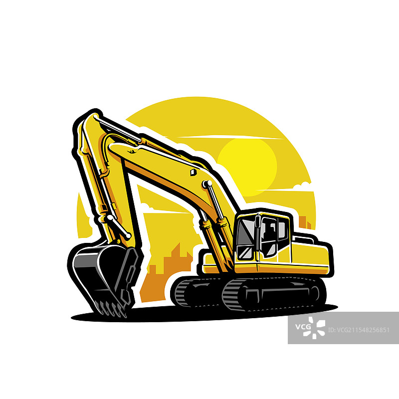 挖掘机的艺术图片素材