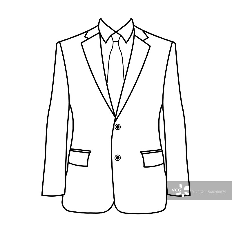 正式西装轮廓图片素材
