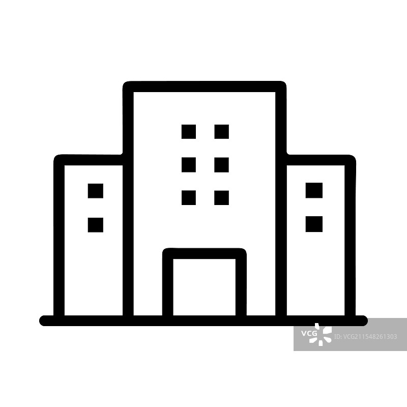 医院建筑图标轮廓医院建筑图片素材