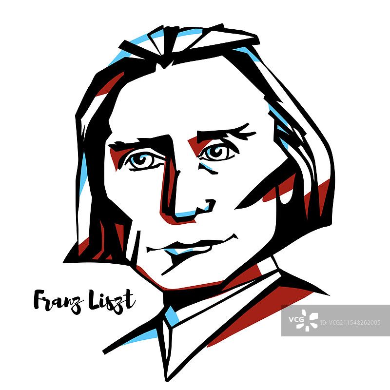 弗朗茨·李斯特肖像图片素材