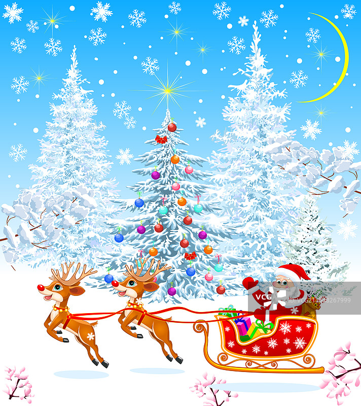 圣诞老人祝你圣诞快乐图片素材