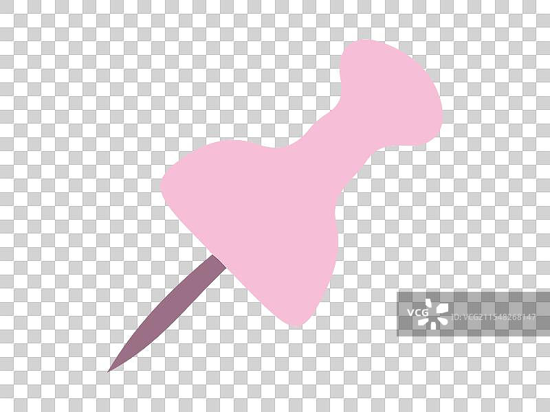 孤立的粉色图钉图片素材