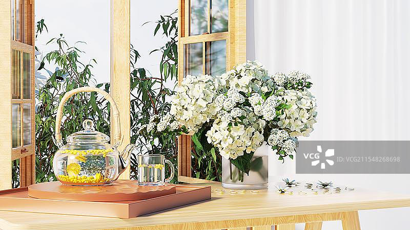 春天小清新唯美幽静室内风景图片素材