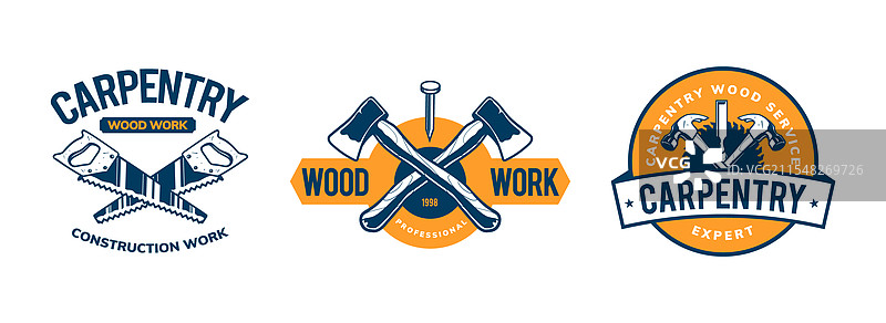 木工徽章设计图片素材