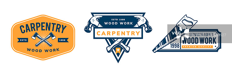 木工徽章设计图片素材