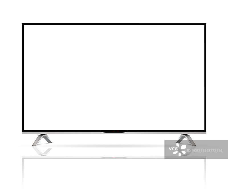 带有反射效果的真实感智能电视屏幕模型图片素材