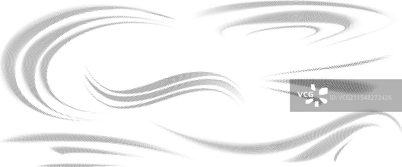 半色调曲线集图片素材