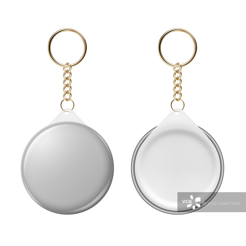 3D 真实感圆形钥匙链设计图片素材