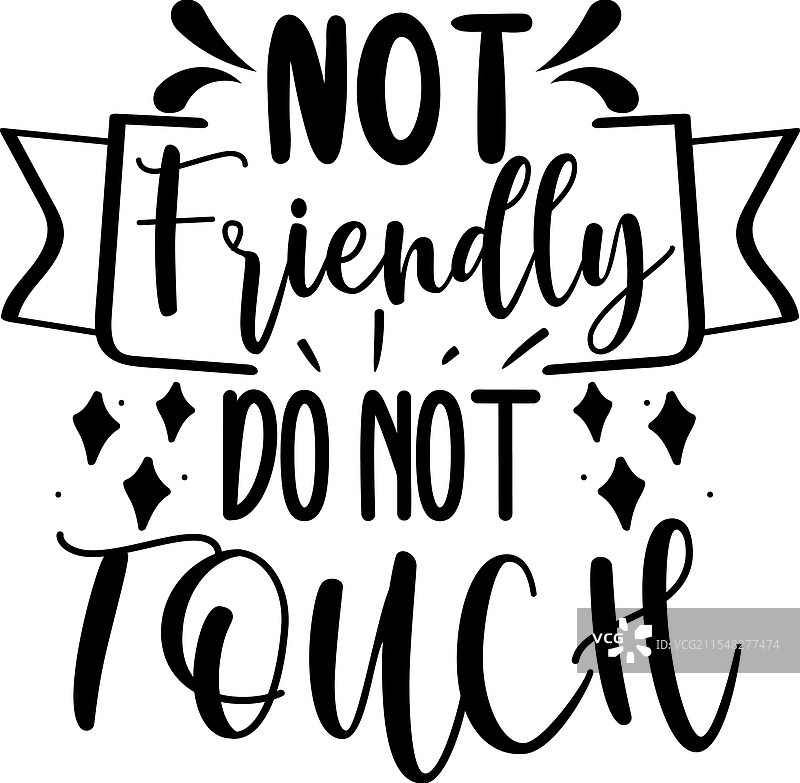 不友好的请勿触碰设计在白色背景上图片素材