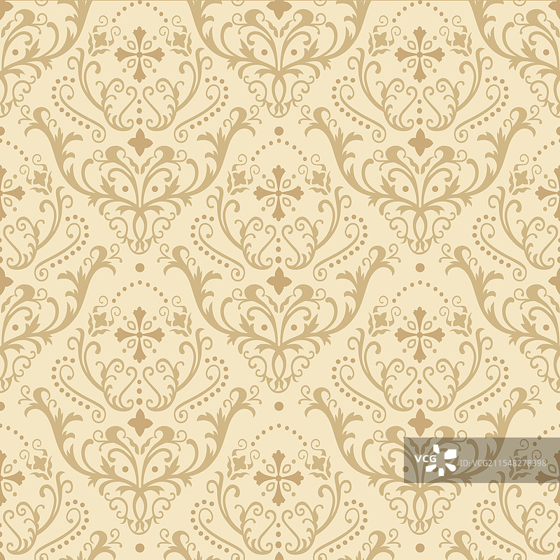 无缝巴洛克风格的达马斯克图案图片素材