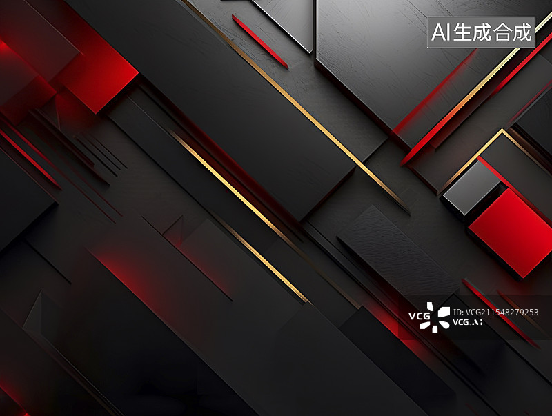 【AI数字艺术】时尚的红与黑背景图片素材
