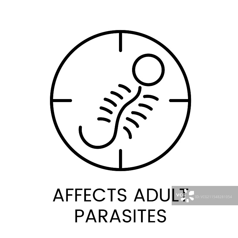 一个带放大镜的圆形线性图标图片素材