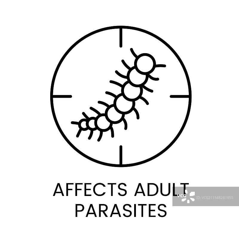 一个带放大镜的圆形线性图标图片素材