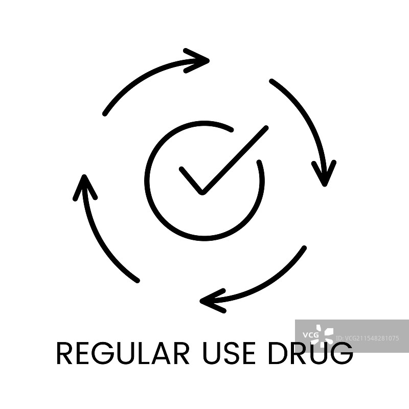 带有勾号和箭头的圆形图标图片素材
