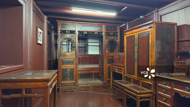 民国时期的民居精美家具图片素材