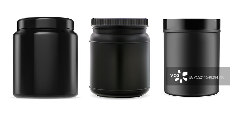 运动补剂 BCAA 蛋白质瓶套装 黑色罐子图片素材