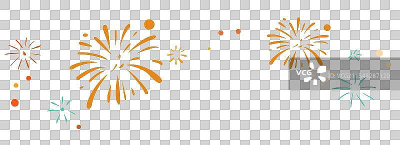 烟花插画元素免抠素材图片素材