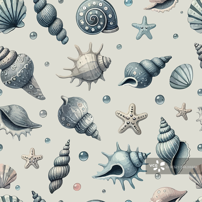 无缝图案的水彩热带海滩图片素材