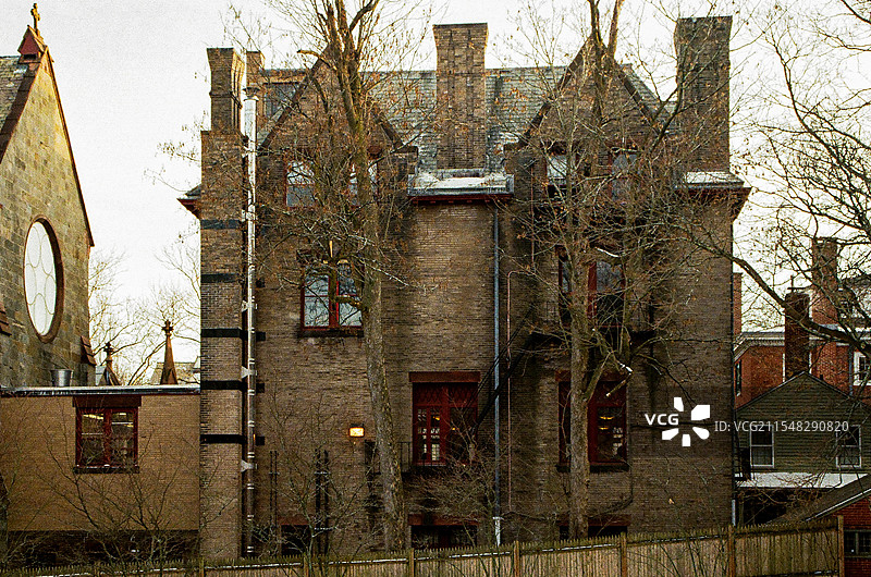 美国罗得岛州普罗维登斯冬季景色图片素材