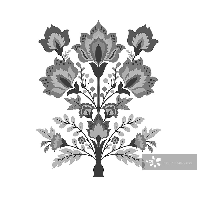 莫卧儿装饰性花卉复古图案图片素材