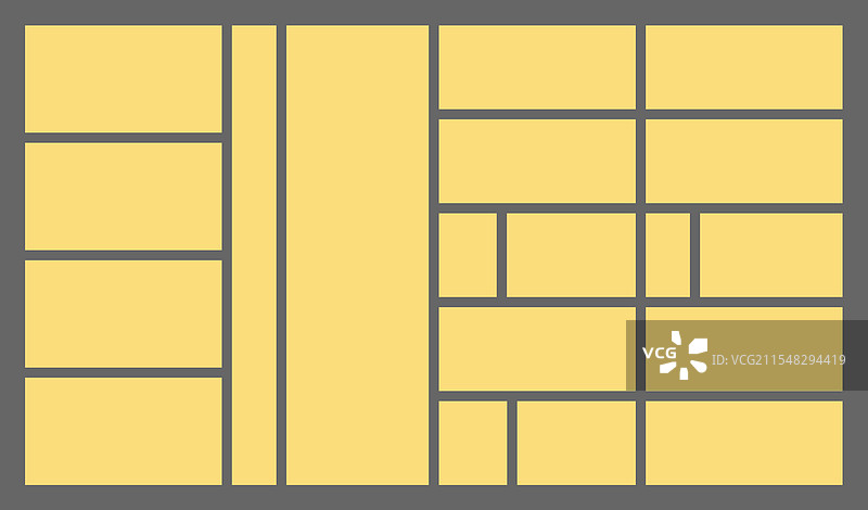 时尚的16x9便当格子布局风格图片素材