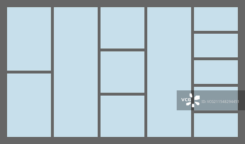 时尚的16x9便当格子布局风格图片素材