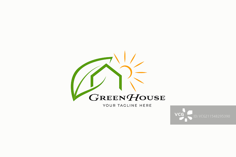 绿色建筑健康与自然的标志图片素材