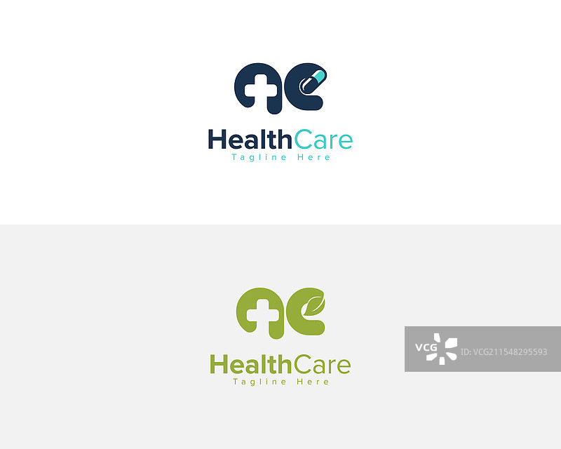 医疗保健AE字母标志图片素材