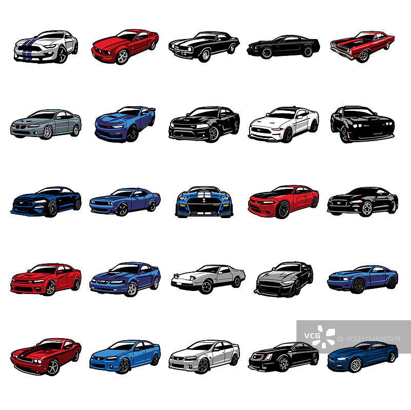 肌肉车颜色剪辑集 1图片素材