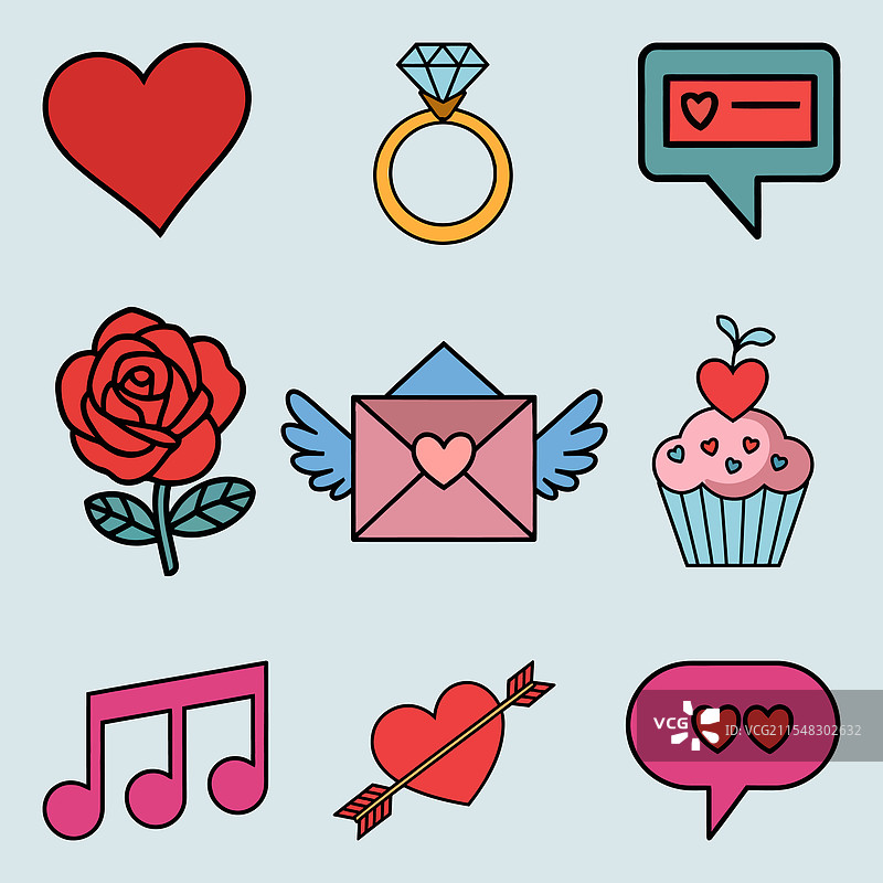 情人节元素设计图片素材