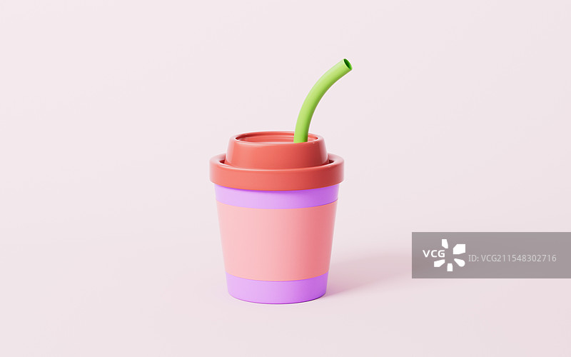 卡通奶茶三维渲染图片素材