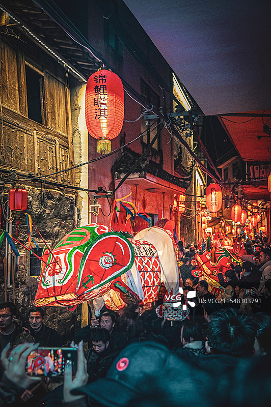 民俗瞻淇鱼灯图片素材
