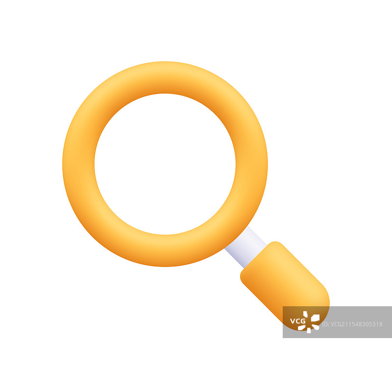 黄色带把手的放大镜图片素材