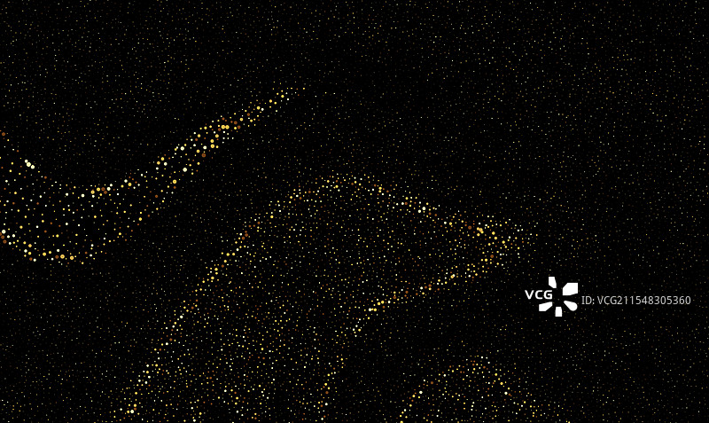 金色尘埃抽象波浪设计元素图片素材