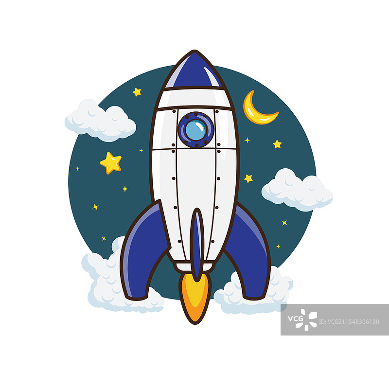 火箭在太空中飞行图片素材