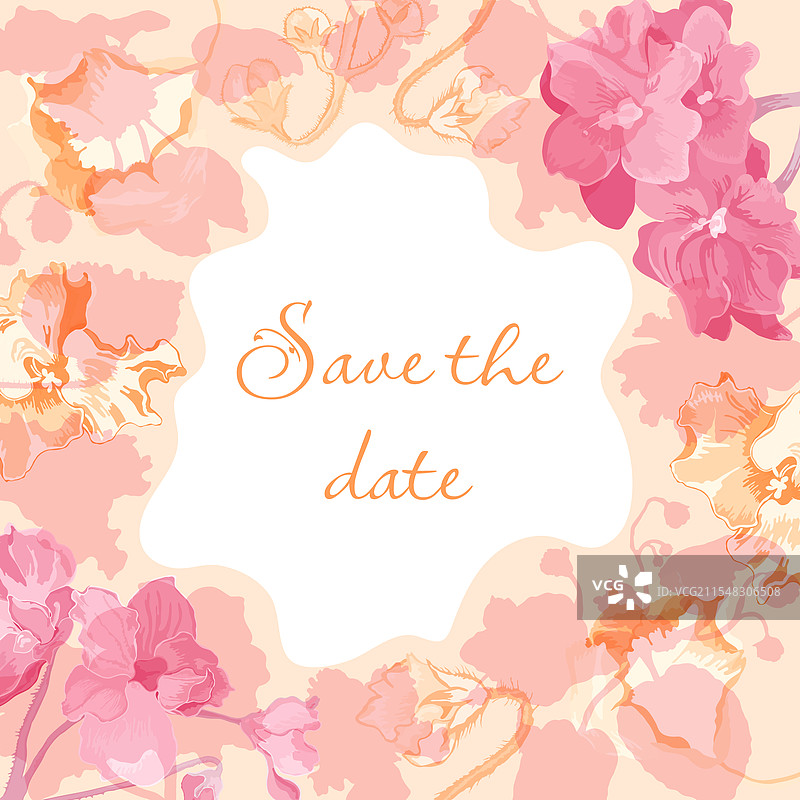 手绘植物部件贺卡图片素材