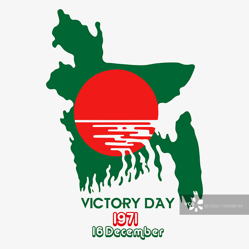 孟加拉国1971年12月16日的地图艺术图片素材