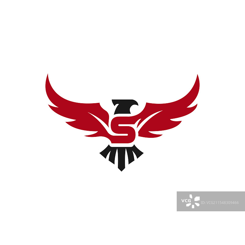 经典高档的鹰鸟字母S图片素材