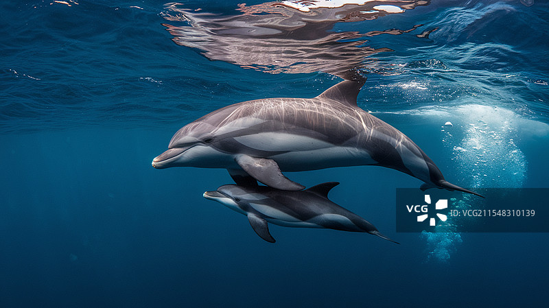 海豚母子图片素材